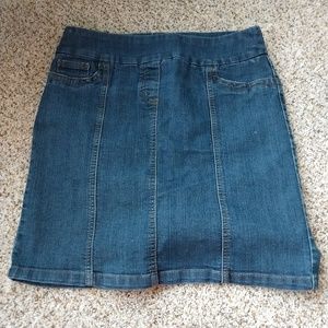 Contrast Jean Skirt